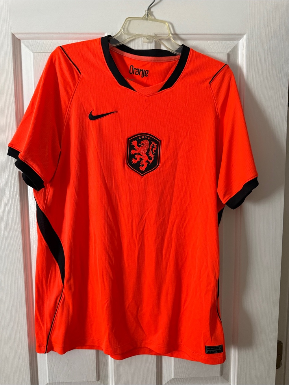 Nike Orange Soccer Jersey with Black Trim
